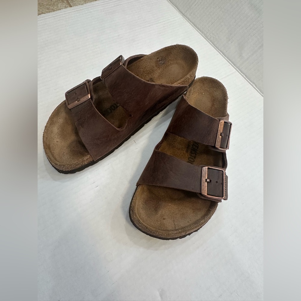 Birkenstock Oiled Leather In Tobacco